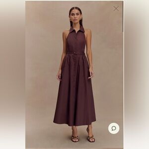 Meshki Brown Midi Dress